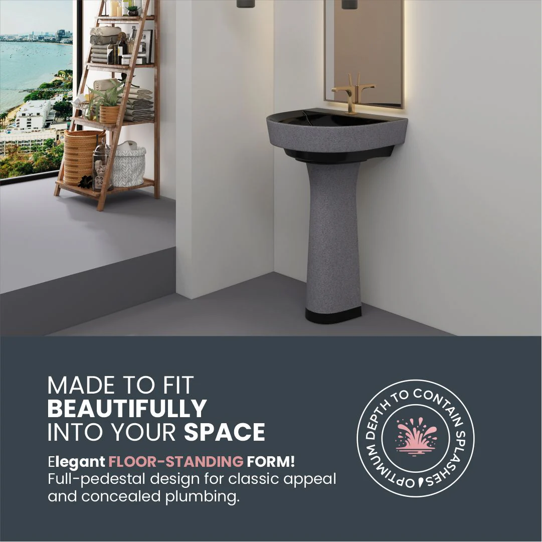 Designer Basin Pedestal Set (Simas Set RB01) - Image 7