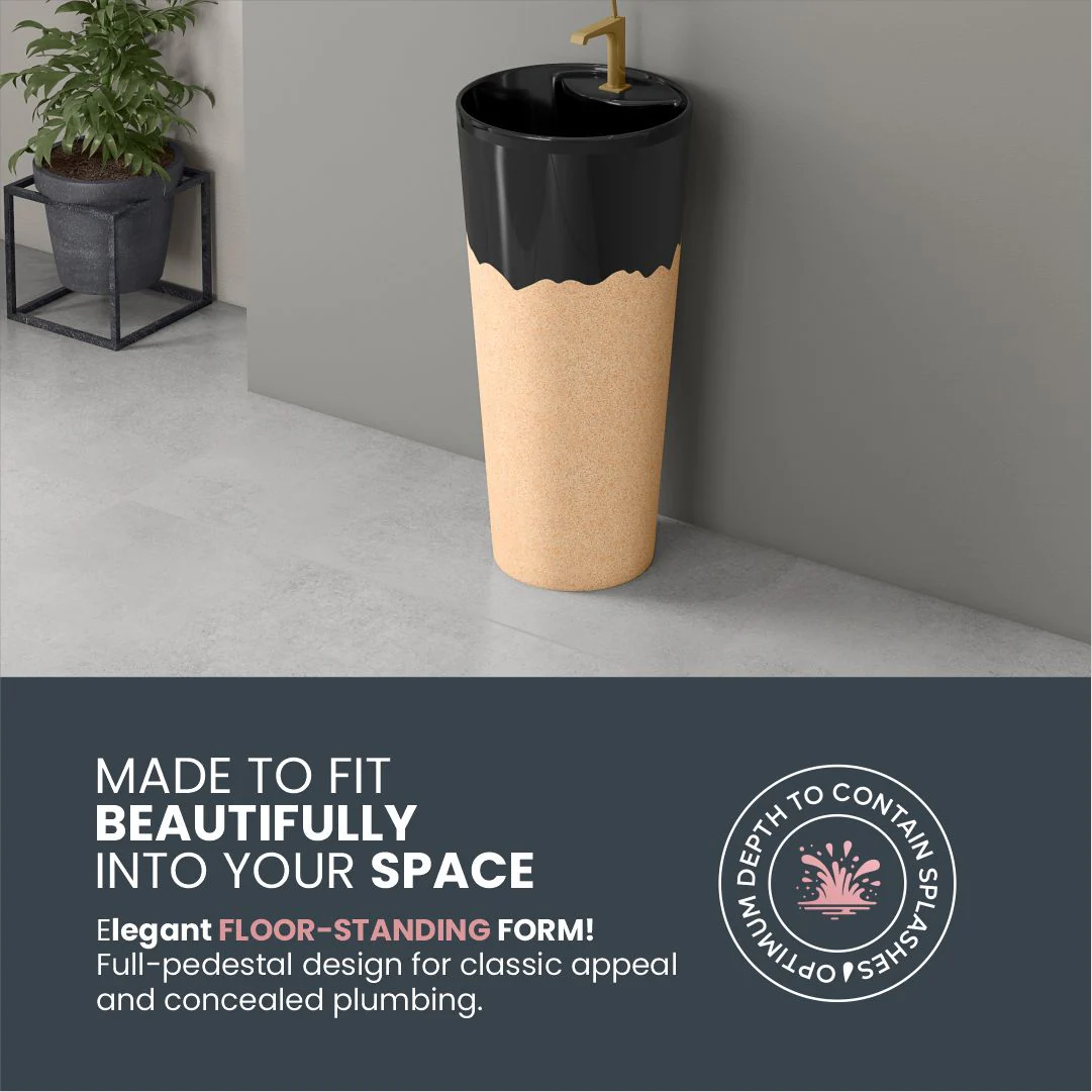 Designer One Piece Basin (Jeker W/B 03) - Image 7