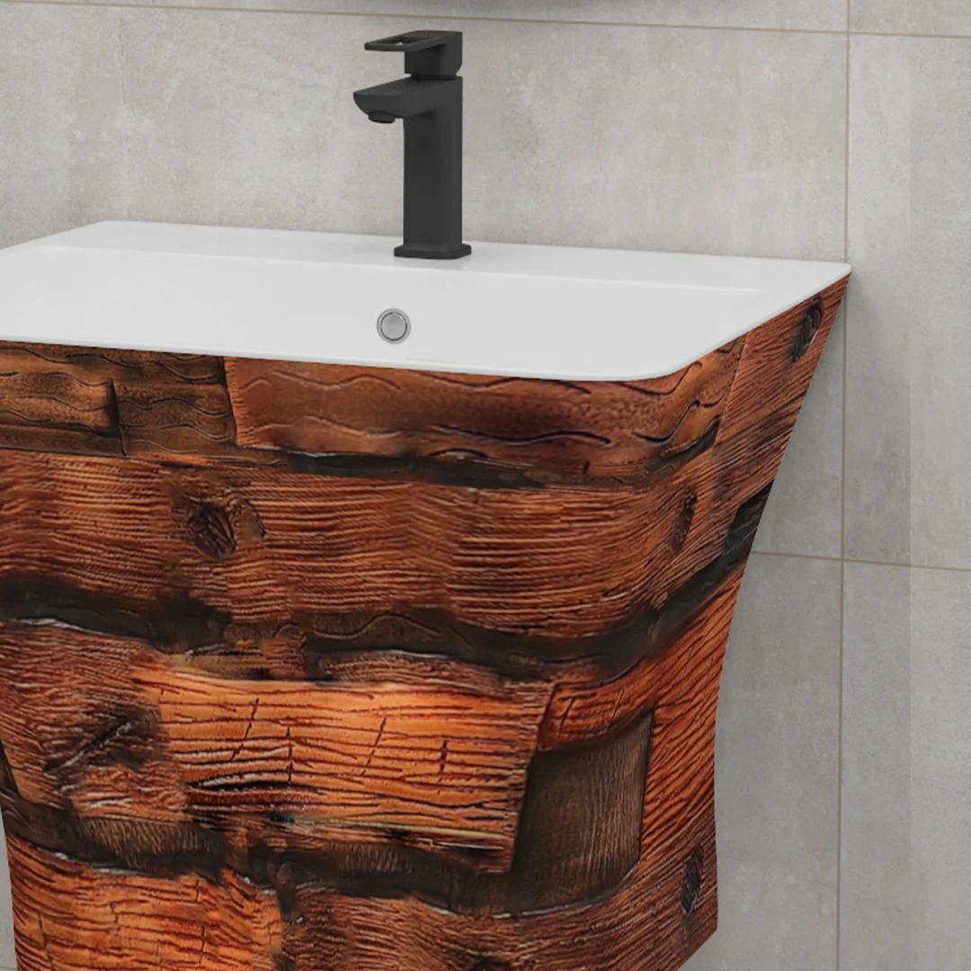 Designer One Piece Half Basin (Cubix 03) - Image 2