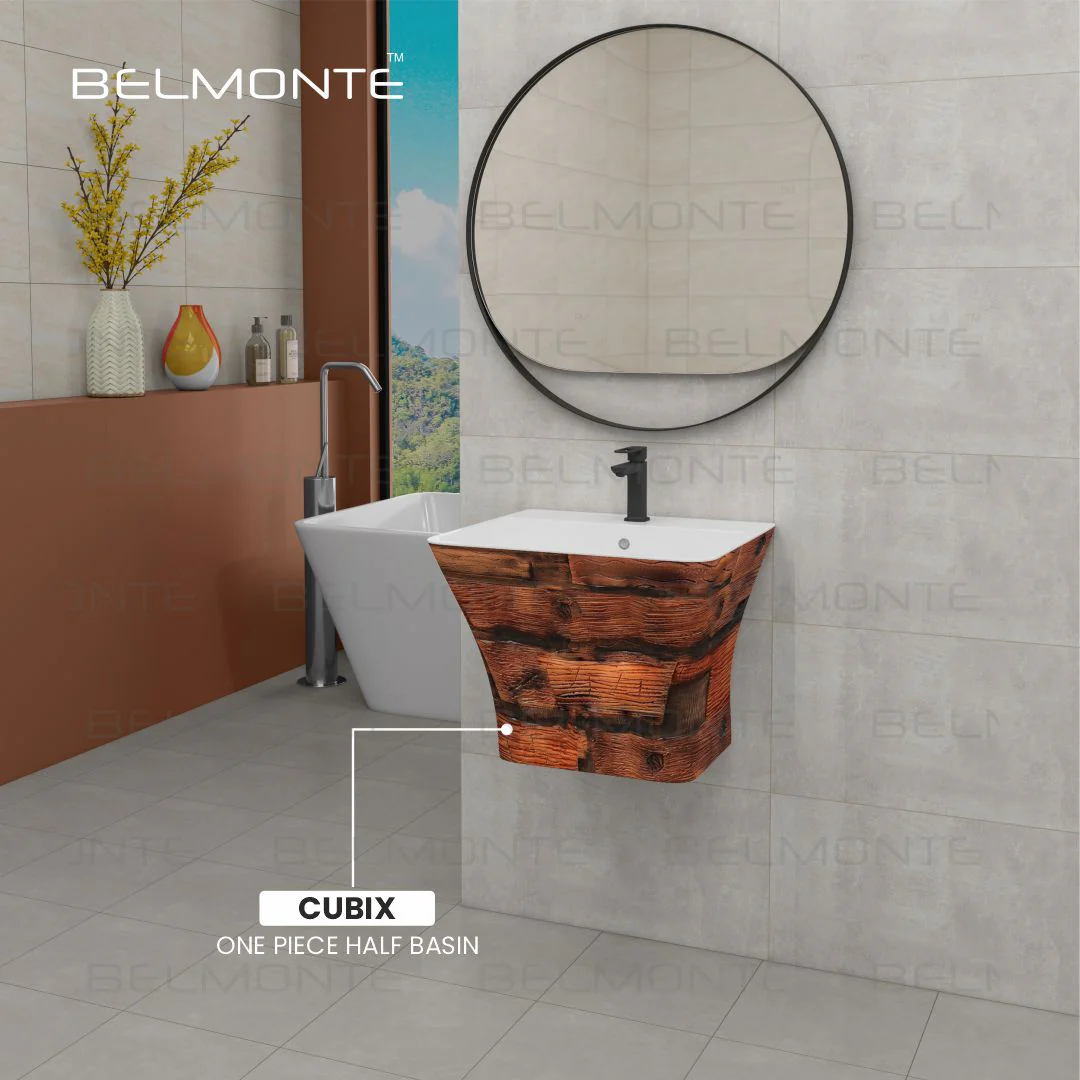 Designer One Piece Half Basin (Cubix 03) - Image 3