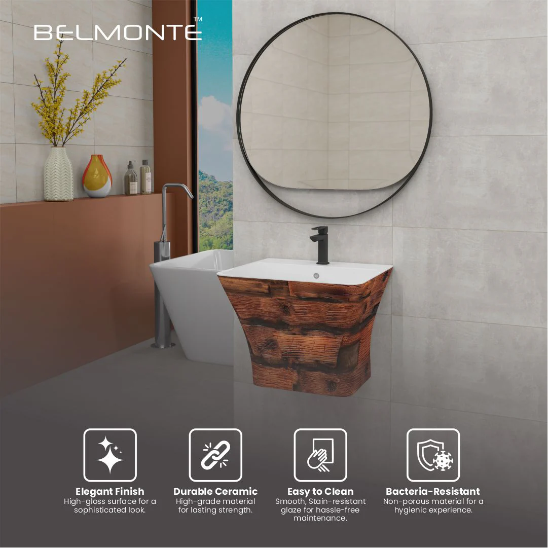 Designer One Piece Half Basin (Cubix 03) - Image 5