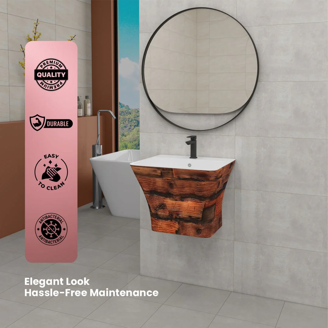 Designer One Piece Half Basin (Cubix 03) - Image 6