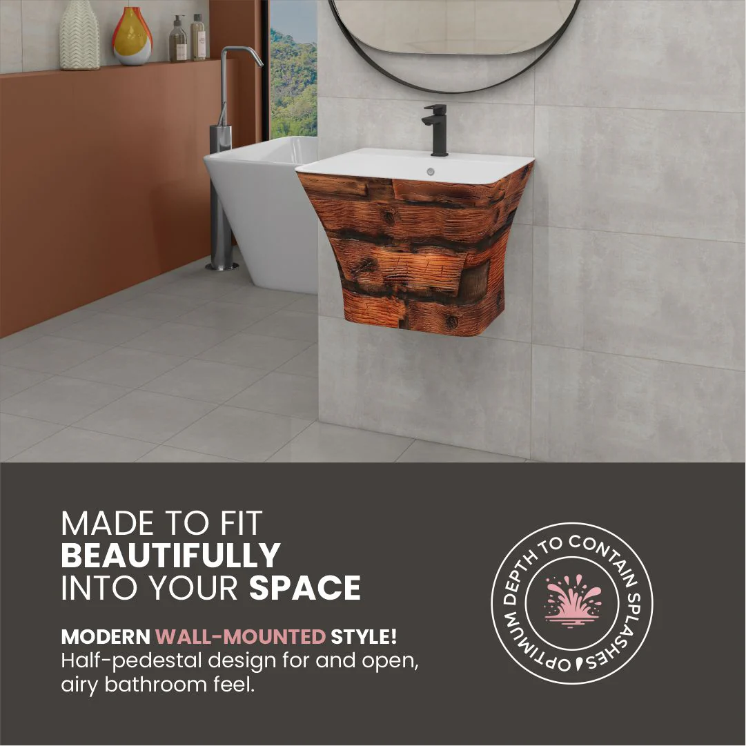 Designer One Piece Half Basin (Cubix 03) - Image 7