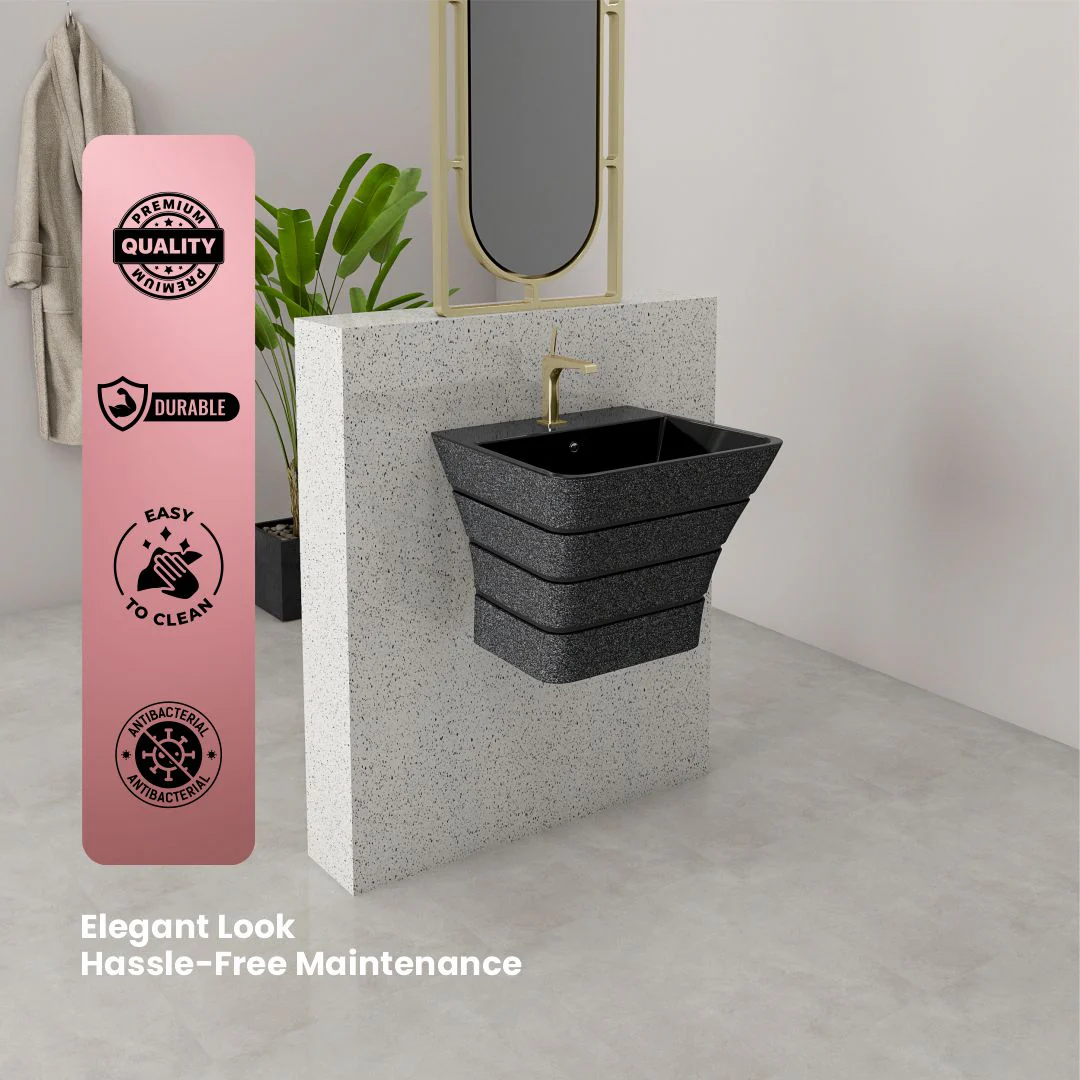 Designer One Piece Half Basin (Cubix 05) - Image 6