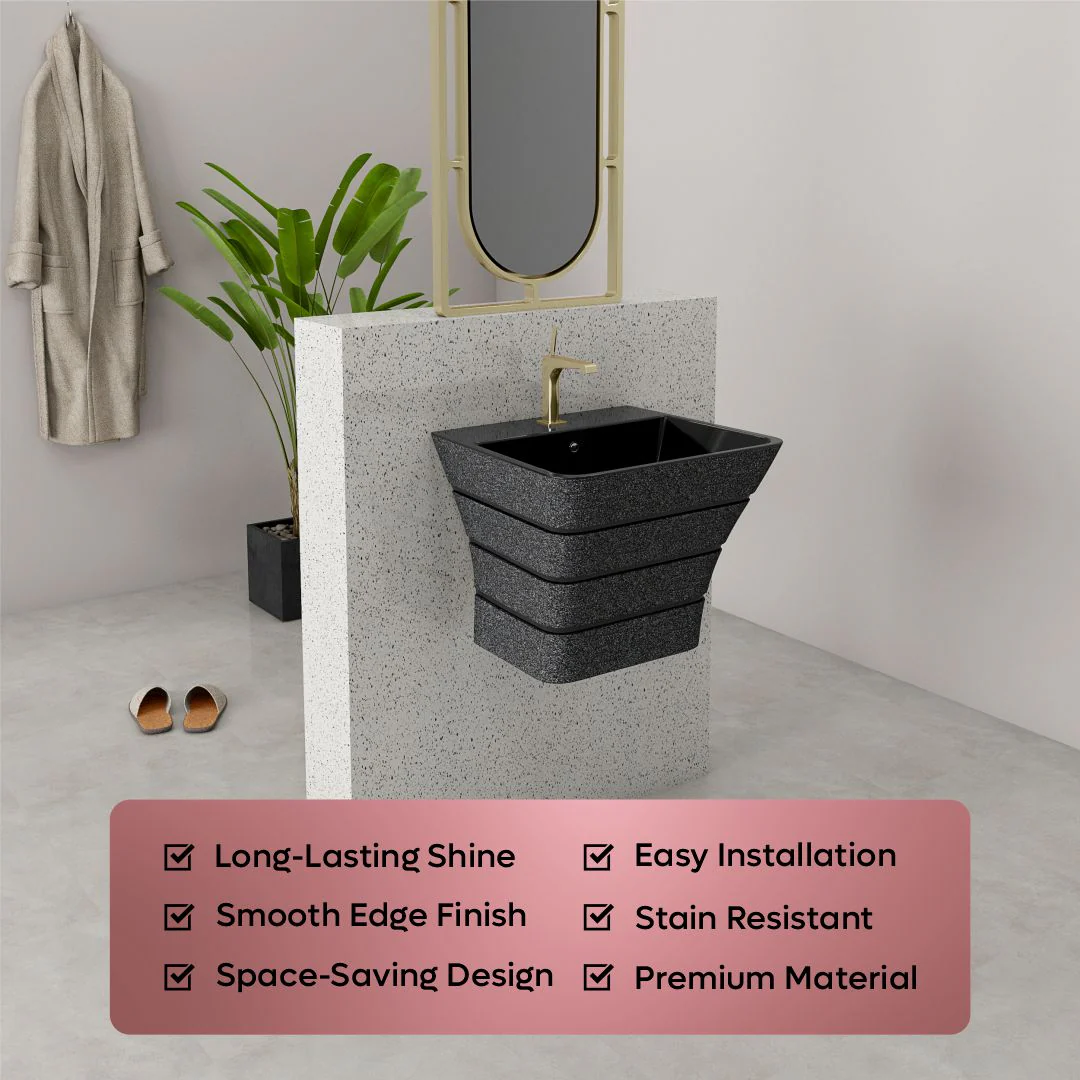 Designer One Piece Half Basin (Cubix 05) - Image 8