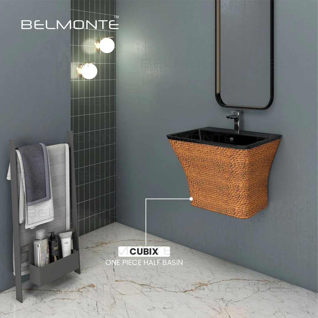Designer One Piece Half Basin (Cubix 11) - Image 3