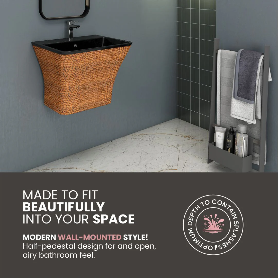 Designer One Piece Half Basin (Cubix 11) - Image 7