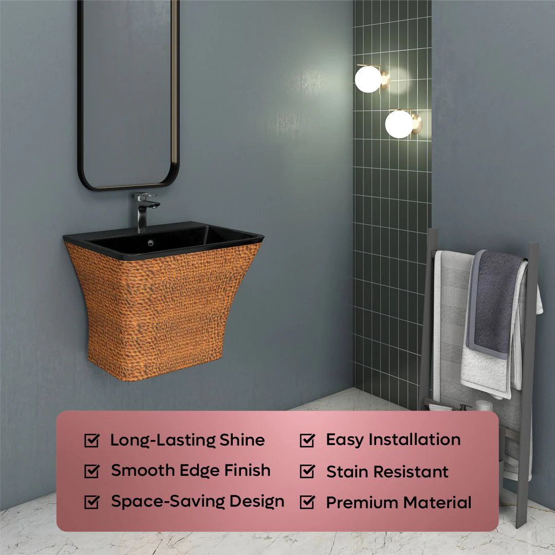 Designer One Piece Half Basin (Cubix 11) - Image 8