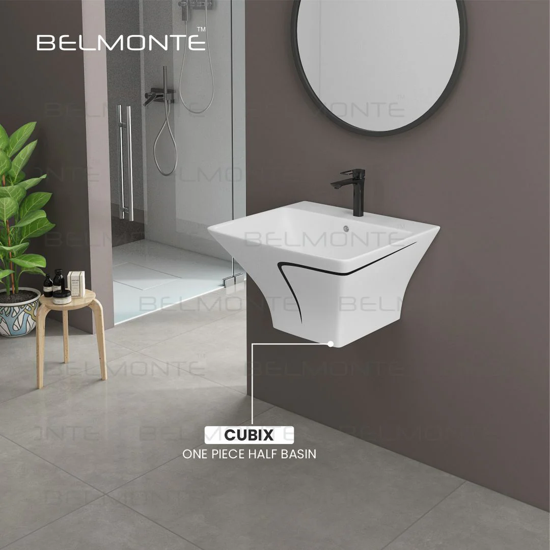 Designer One Piece Half Basin (Cubix 18) - Image 3