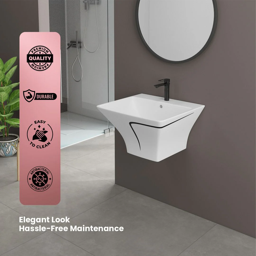 Designer One Piece Half Basin (Cubix 18) - Image 6