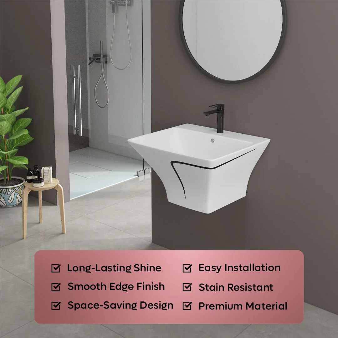 Designer One Piece Half Basin (Cubix 18) - Image 8
