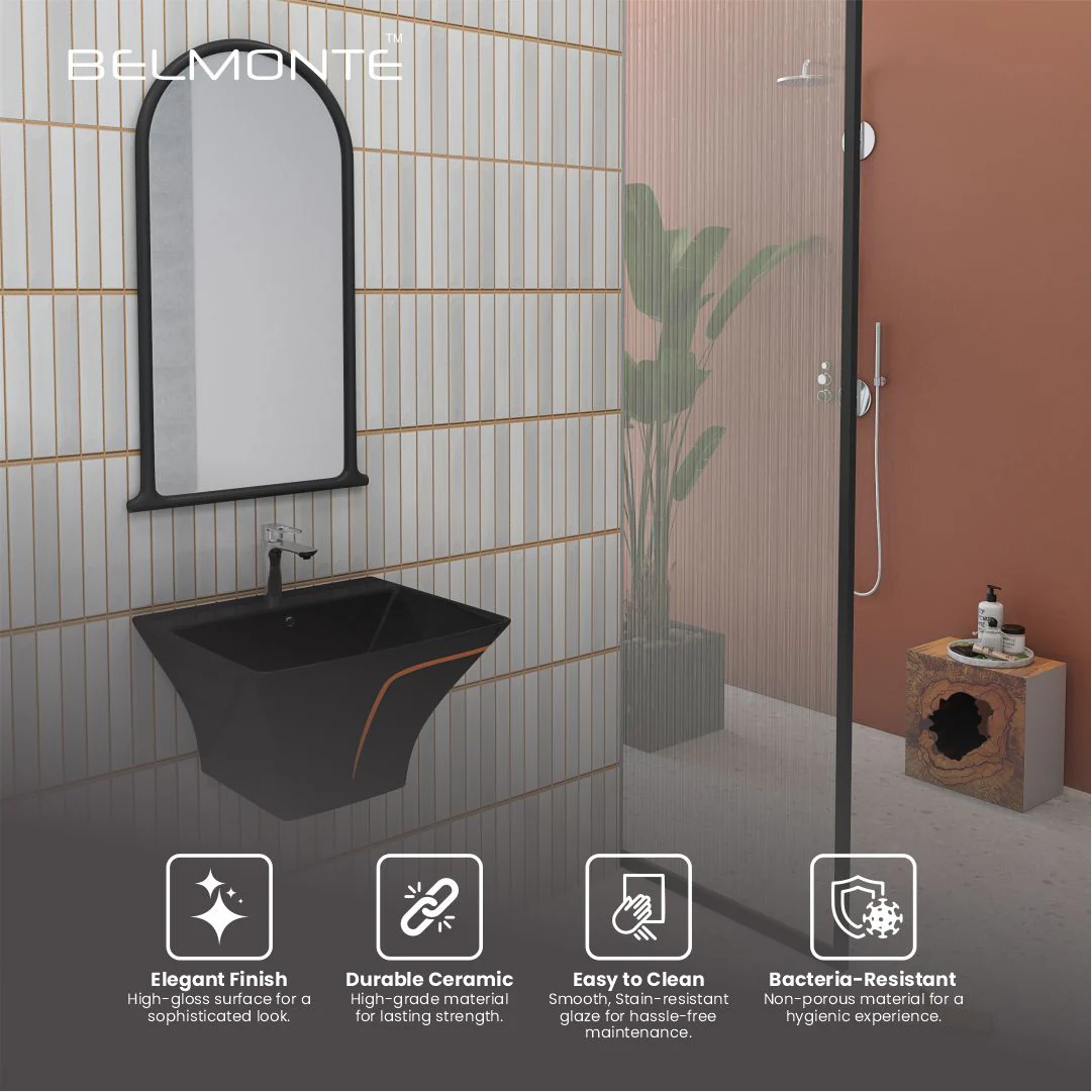 Designer One Piece Half Basin (Cubix 19) - Image 5