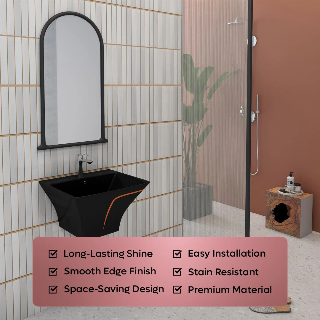 Designer One Piece Half Basin (Cubix 19) - Image 8