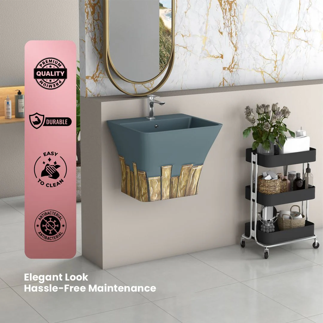 Designer One Piece Half Basin (Cubix 23) - Image 5