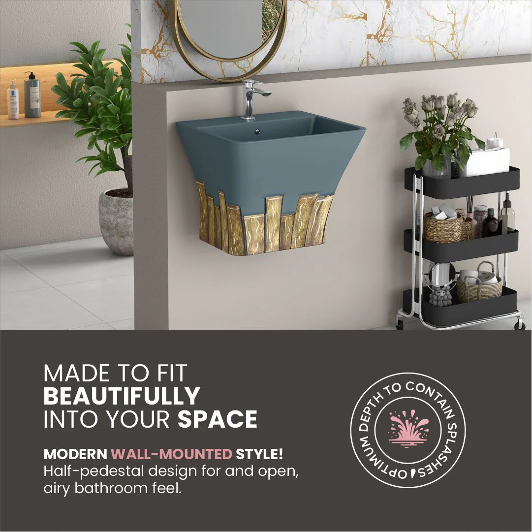 Designer One Piece Half Basin (Cubix 23) - Image 6