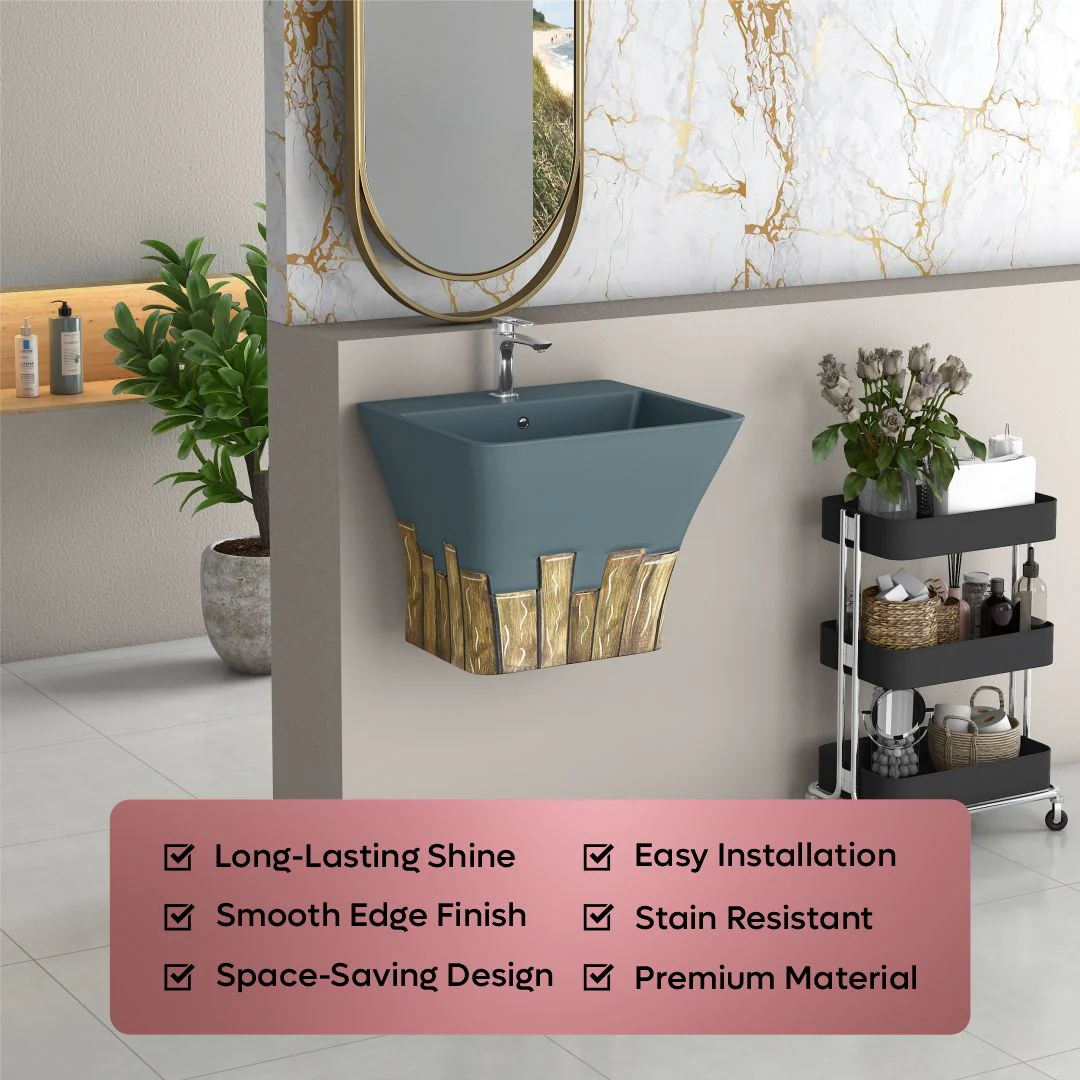 Designer One Piece Half Basin (Cubix 23) - Image 7