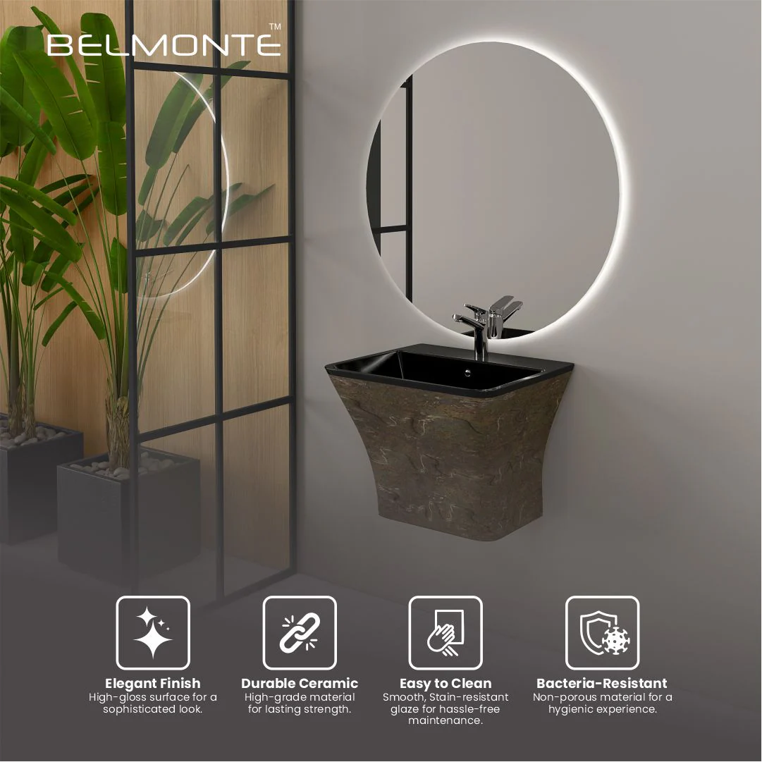 Designer One Piece Half Basin (Cubix 27) - Image 5
