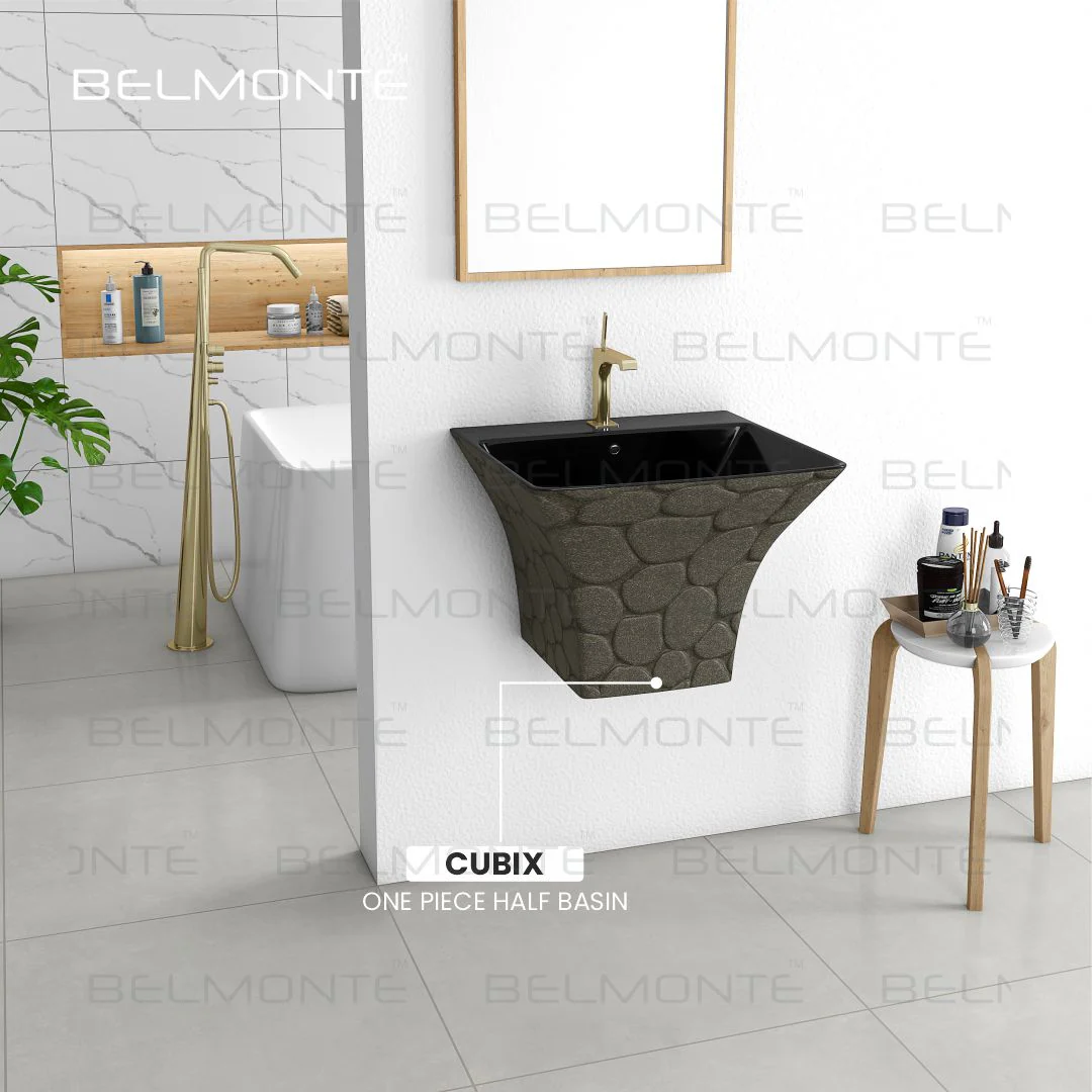 Designer One Piece Half Basin (Cubix 28) - Image 3
