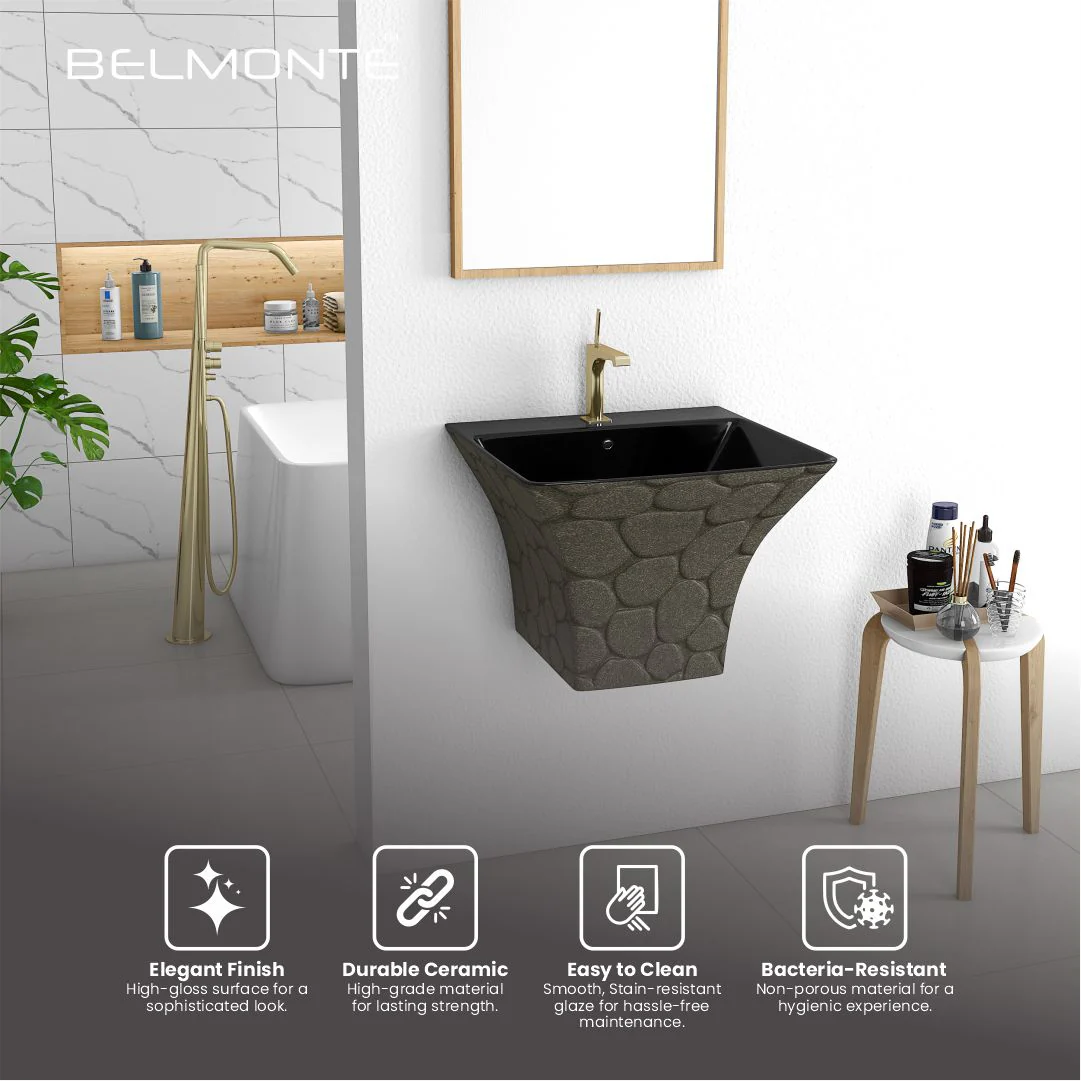 Designer One Piece Half Basin (Cubix 28) - Image 5