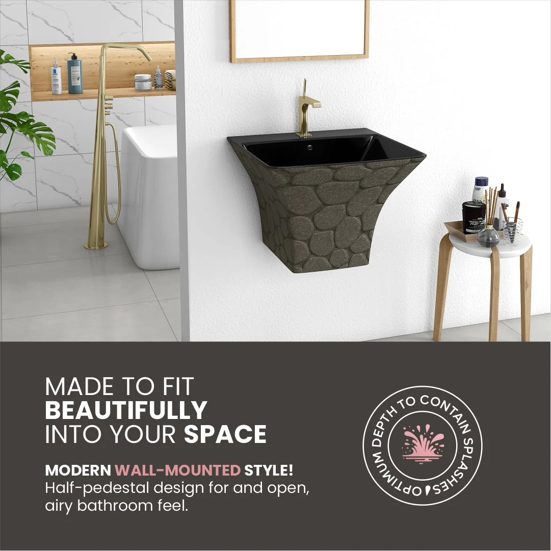 Designer One Piece Half Basin (Cubix 28) - Image 7