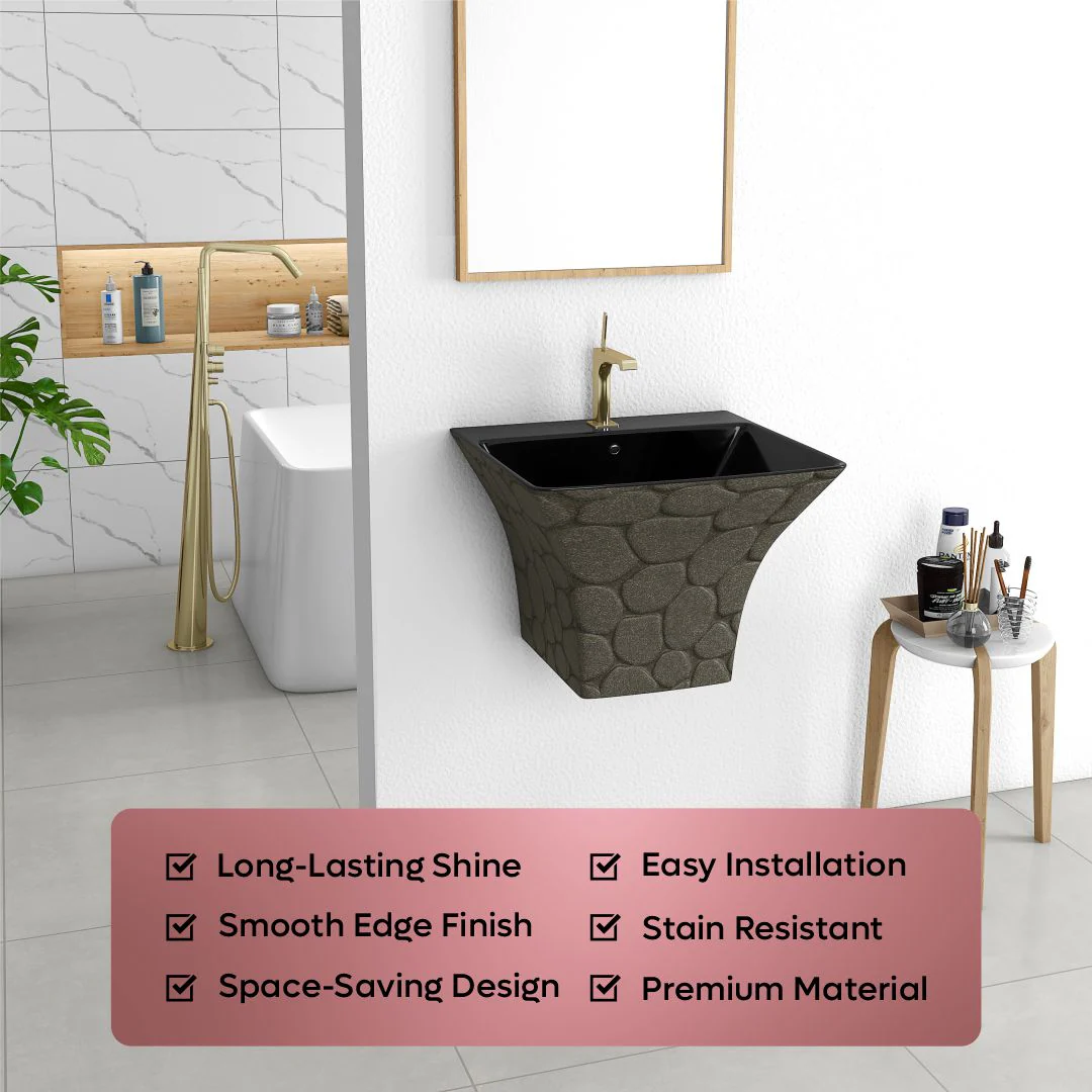 Designer One Piece Half Basin (Cubix 28) - Image 8