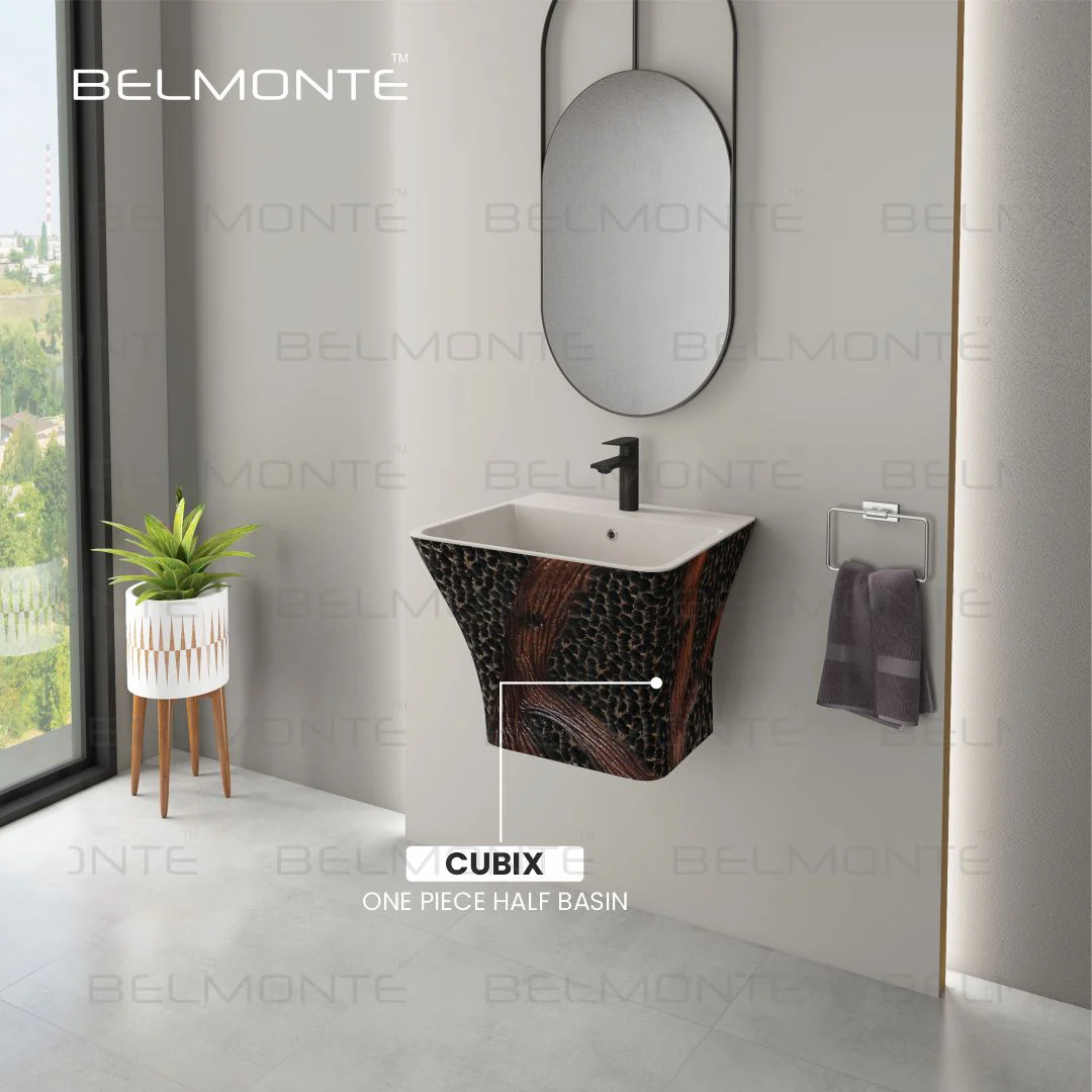 Designer One Piece Half Basin (Cubix 29) - Image 3