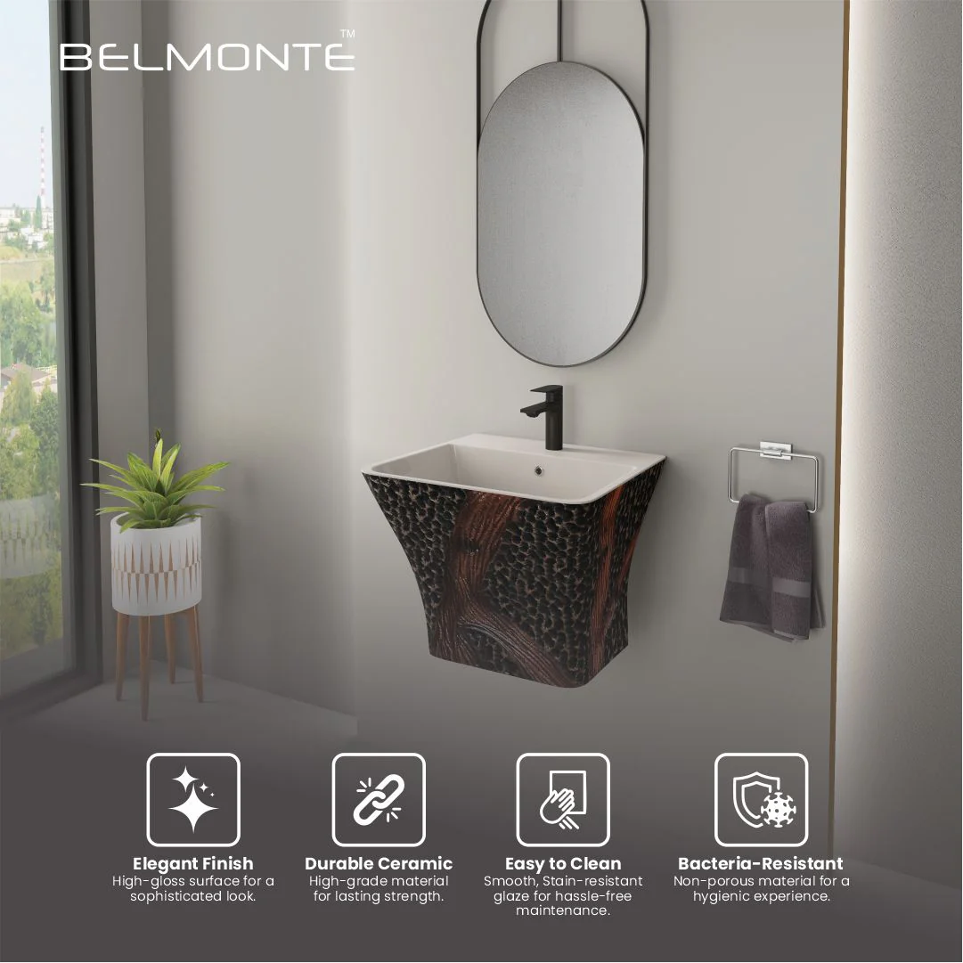 Designer One Piece Half Basin (Cubix 29) - Image 5