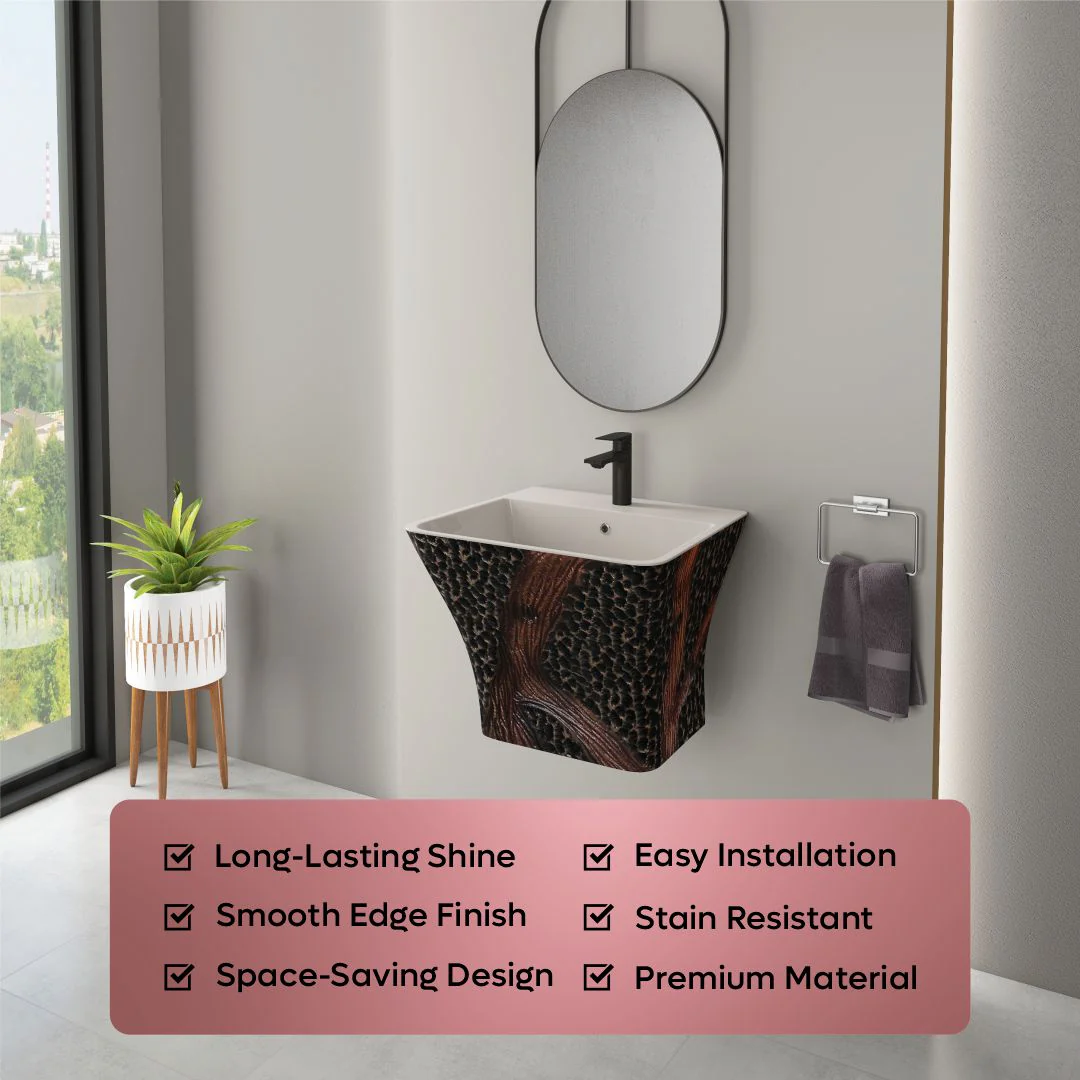 Designer One Piece Half Basin (Cubix 29) - Image 8