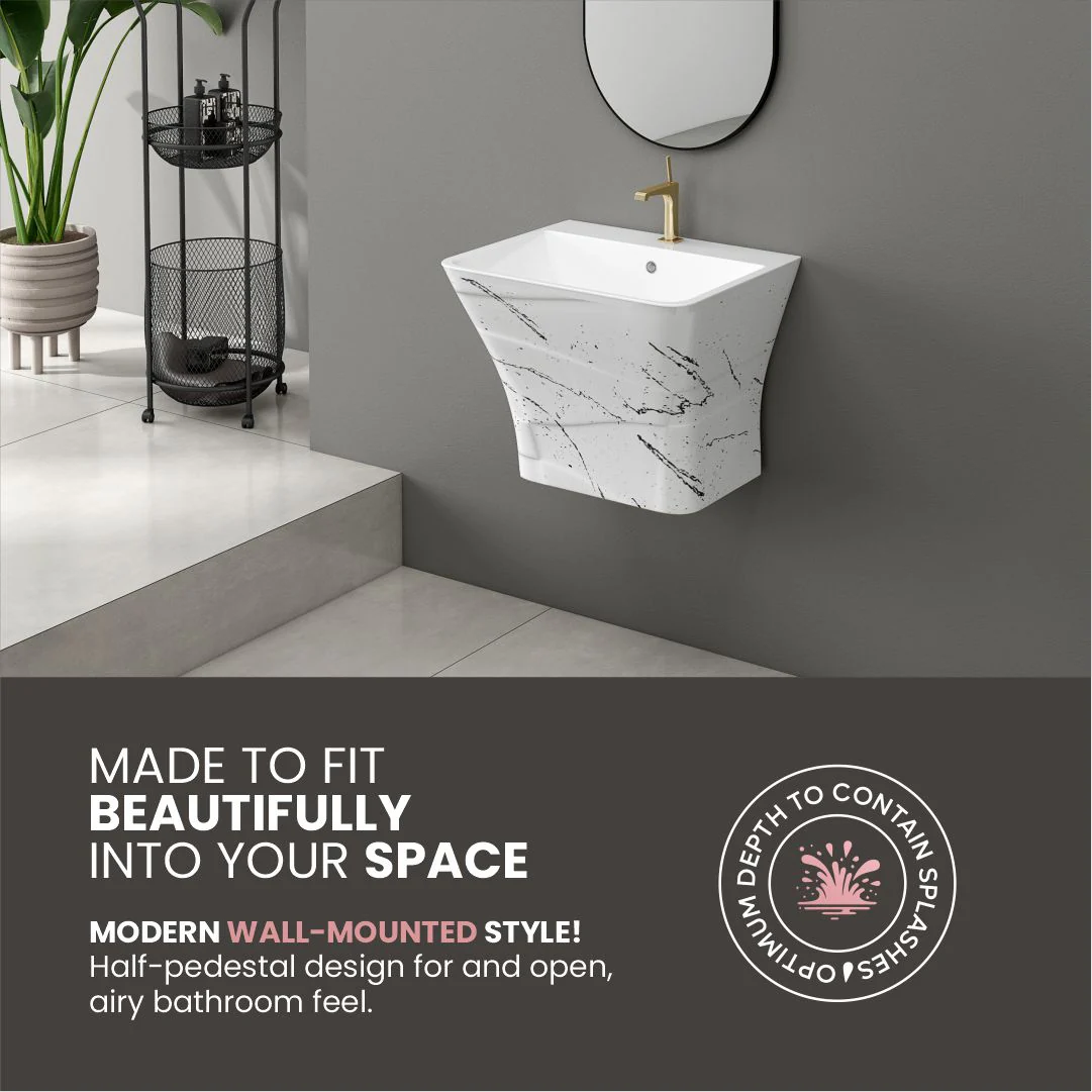 Designer One Piece Half Basin (Cubix 35) - Image 7