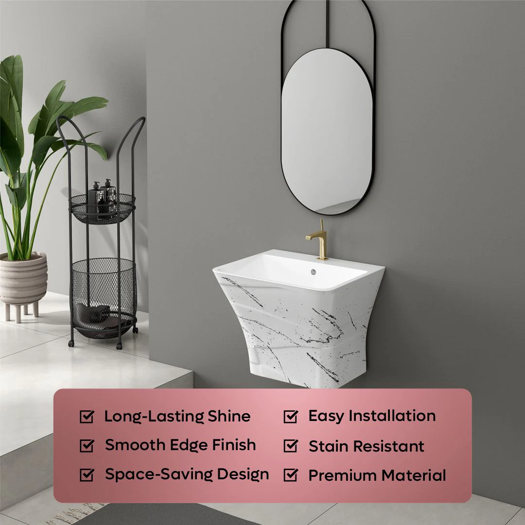 Designer One Piece Half Basin (Cubix 35) - Image 8