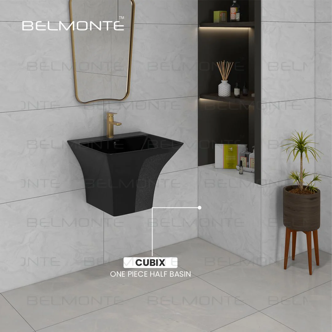 Designer One Piece Half Basin (Cubix 36) - Image 3