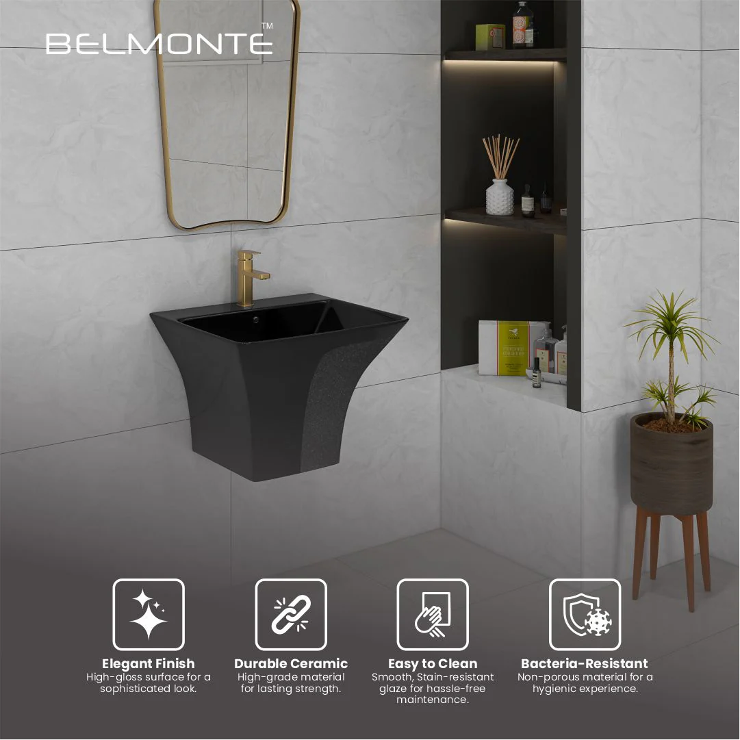 Designer One Piece Half Basin (Cubix 36) - Image 5