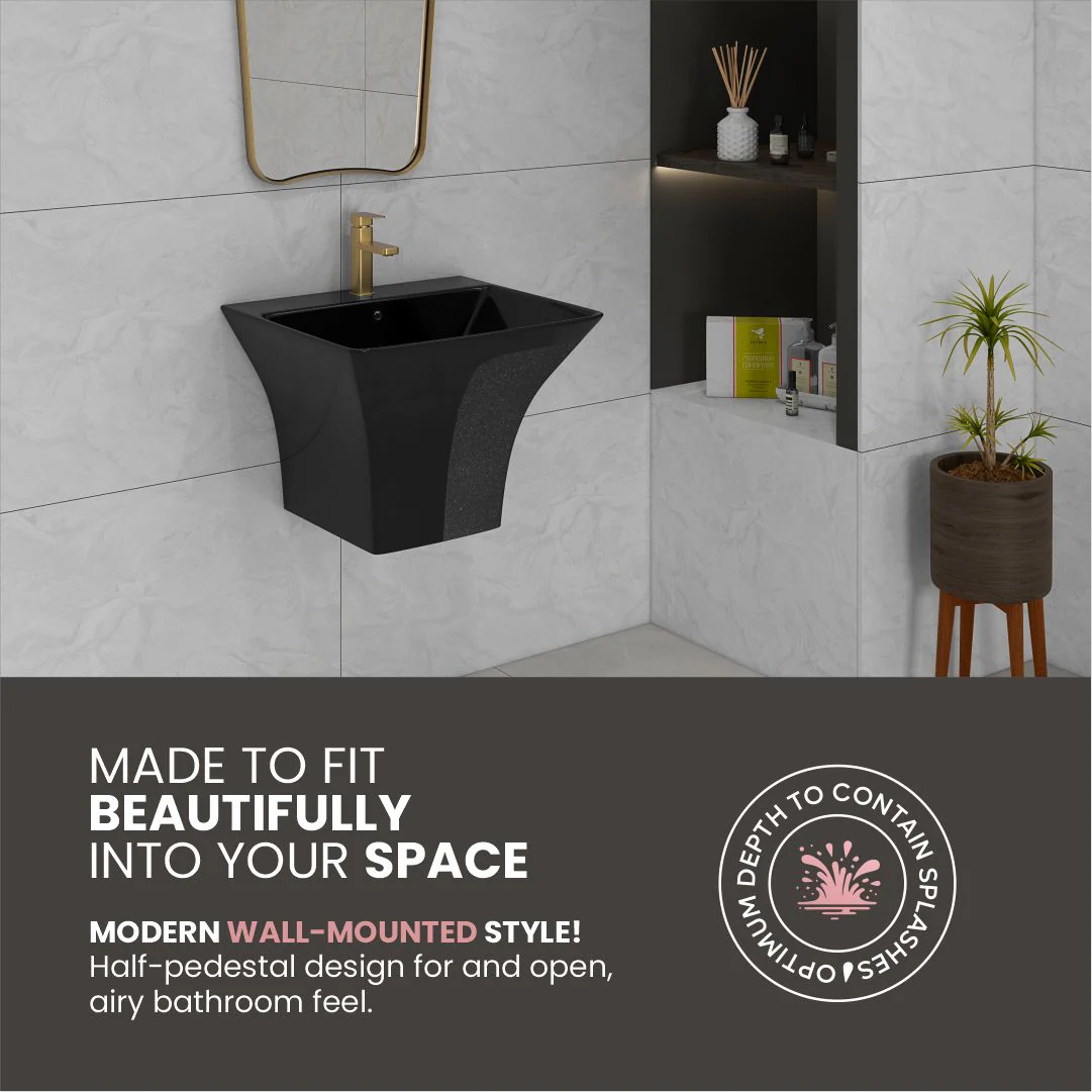 Designer One Piece Half Basin (Cubix 36) - Image 7