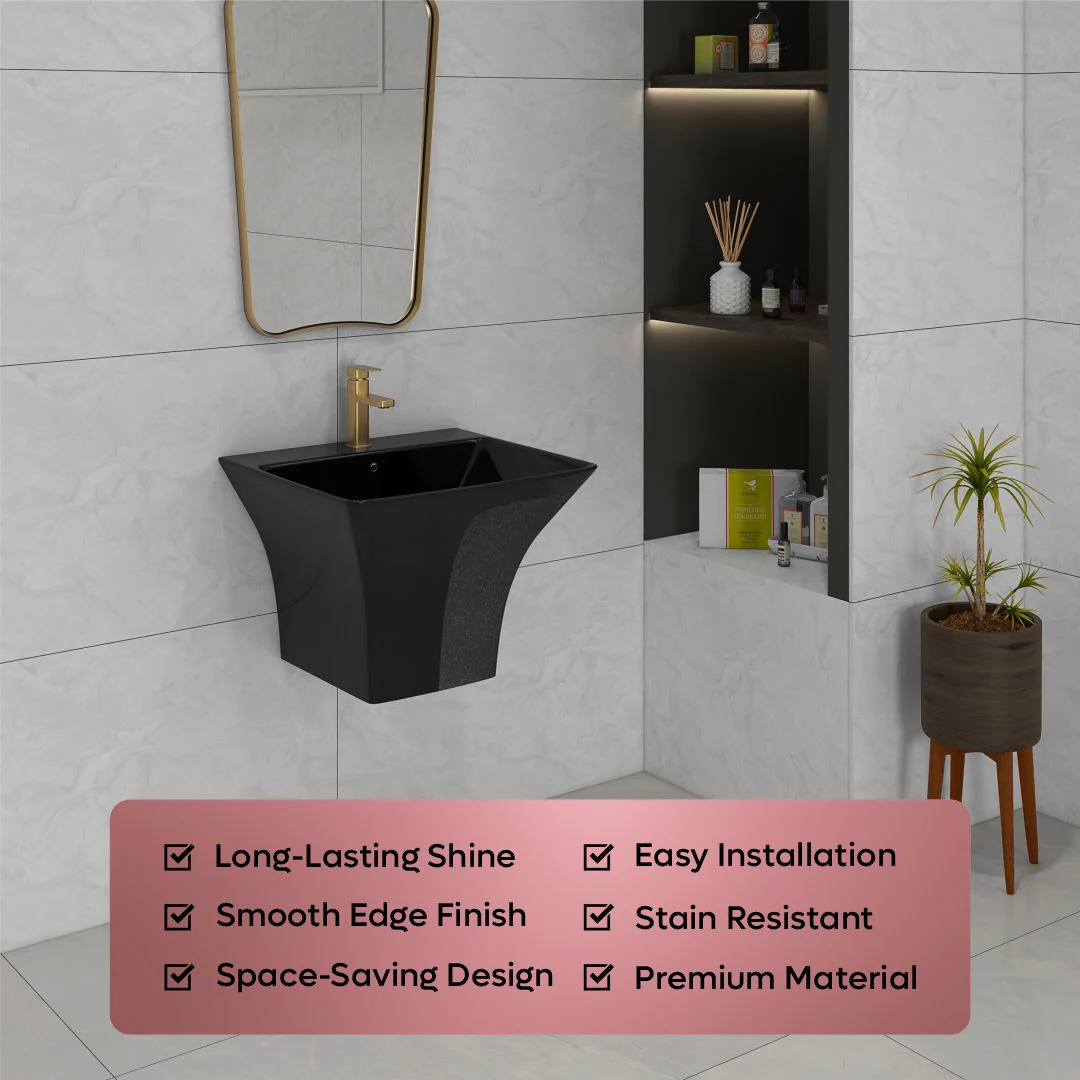 Designer One Piece Half Basin (Cubix 36) - Image 8