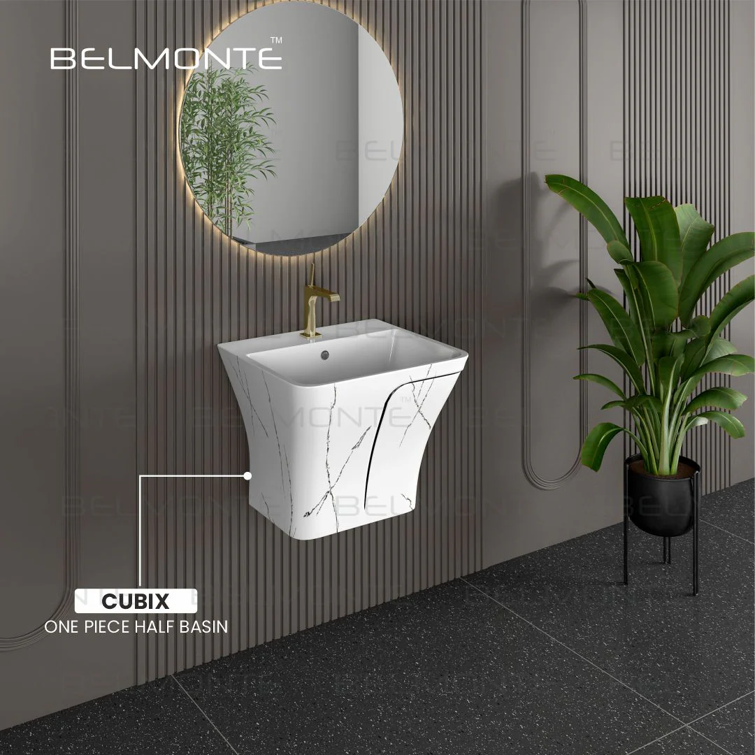Designer One Piece Half Basin (Cubix 37) - Image 3