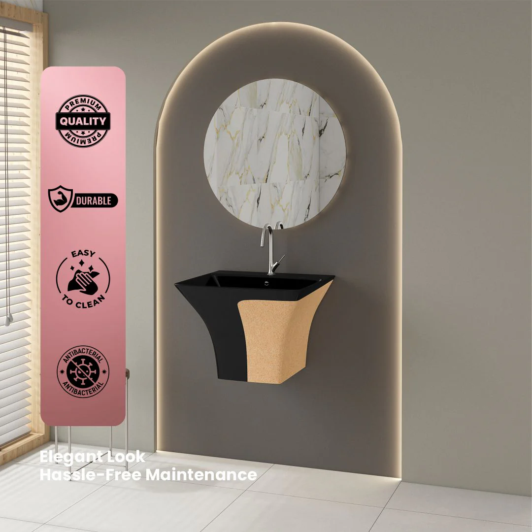 Designer One Piece Half Basin (Cubix 40) - Image 6
