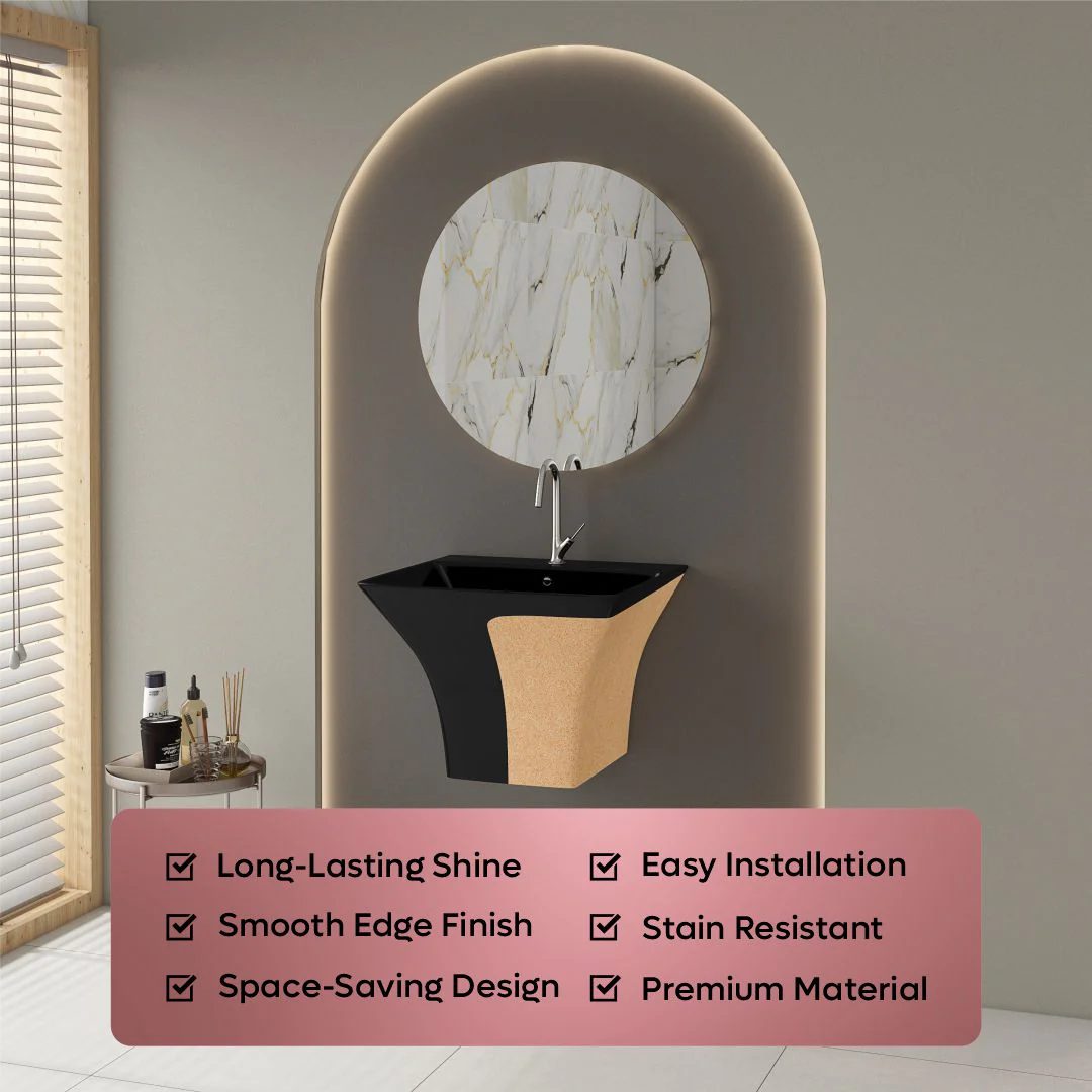 Designer One Piece Half Basin (Cubix 40) - Image 8