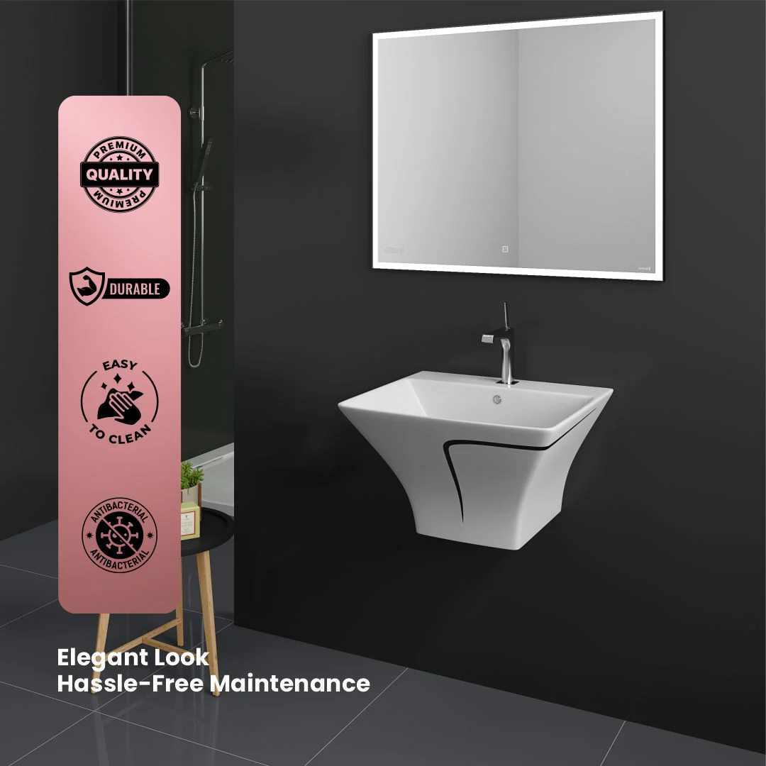 Designer One Piece Half Basin (Cubix 41) - Image 6