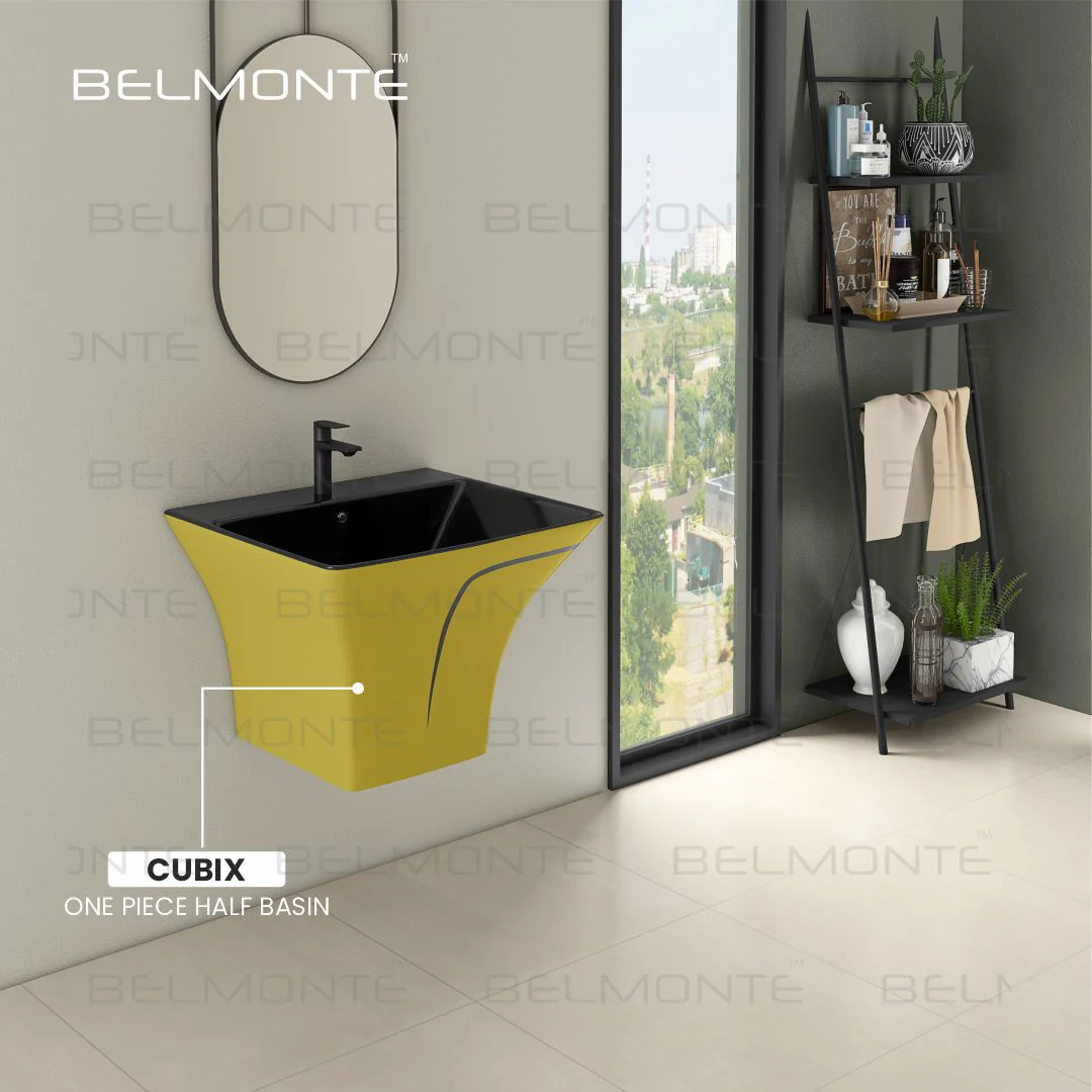 Designer One Piece Half Basin (Cubix 43) - Image 3