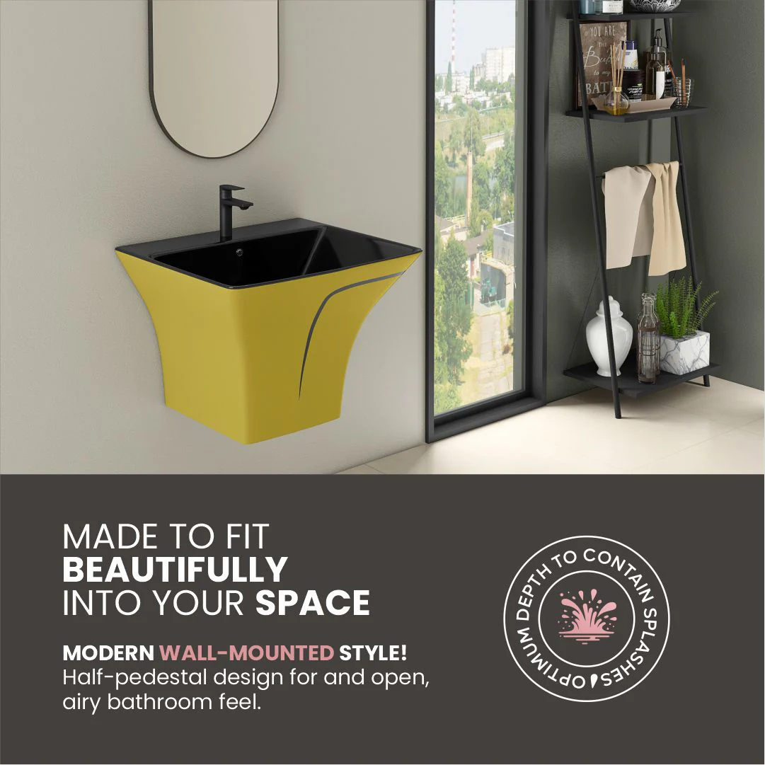 Designer One Piece Half Basin (Cubix 43) - Image 7