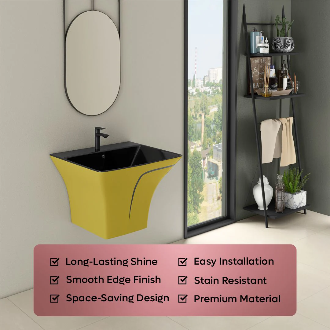 Designer One Piece Half Basin (Cubix 43) - Image 8