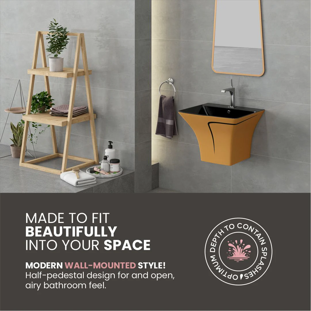 Designer One Piece Half Basin (Cubix 44) - Image 7