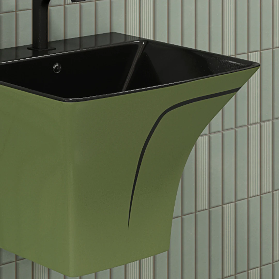 Designer One Piece Half Basin (Cubix 50) - Image 2