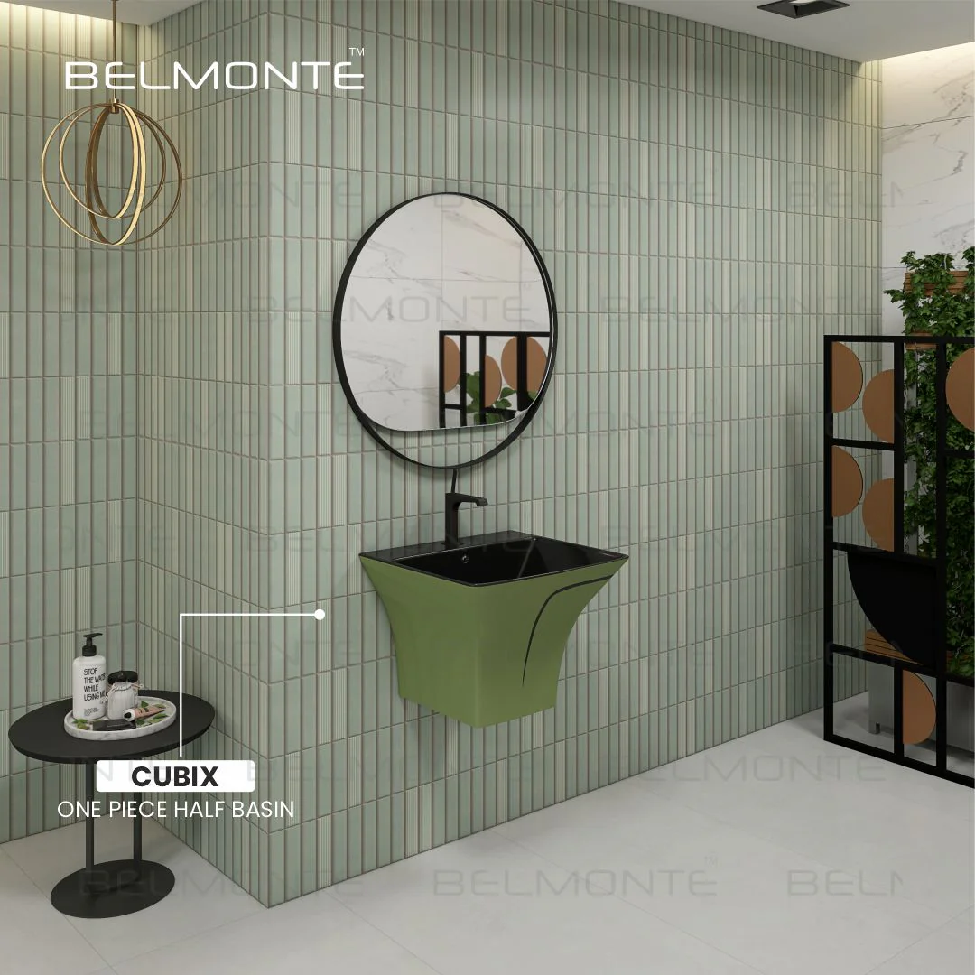 Designer One Piece Half Basin (Cubix 50) - Image 3