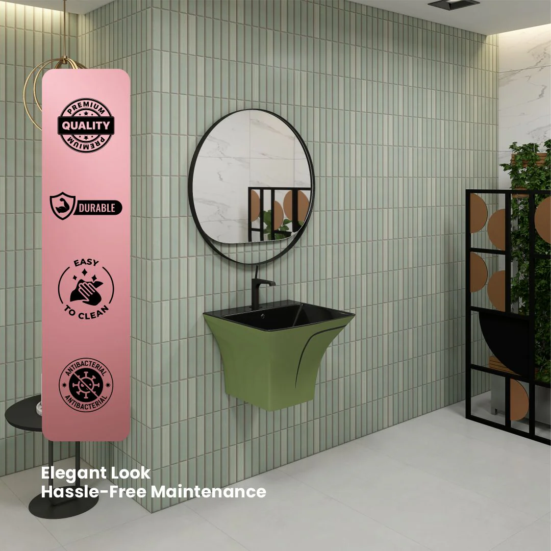 Designer One Piece Half Basin (Cubix 50) - Image 6