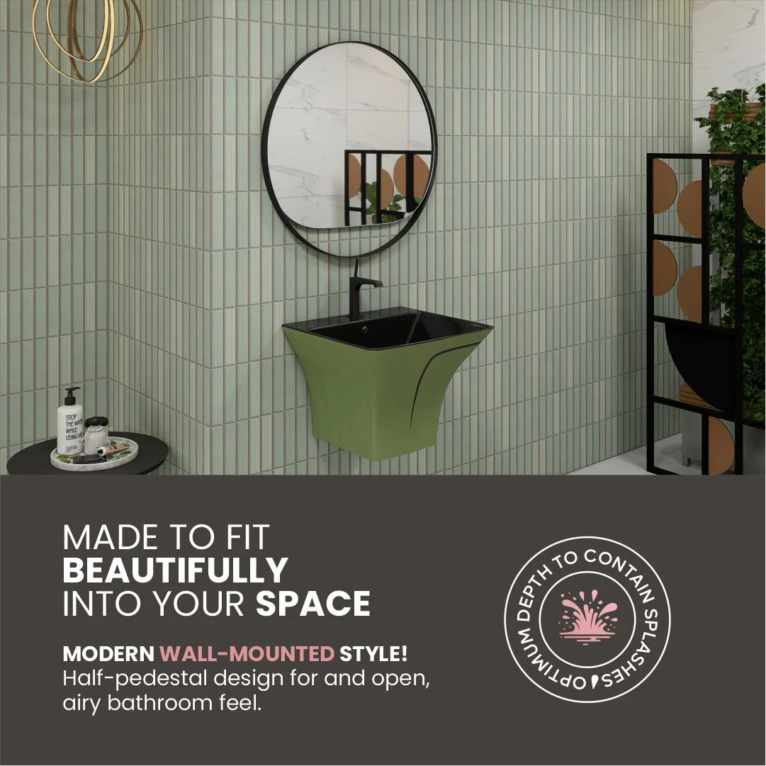 Designer One Piece Half Basin (Cubix 50) - Image 7