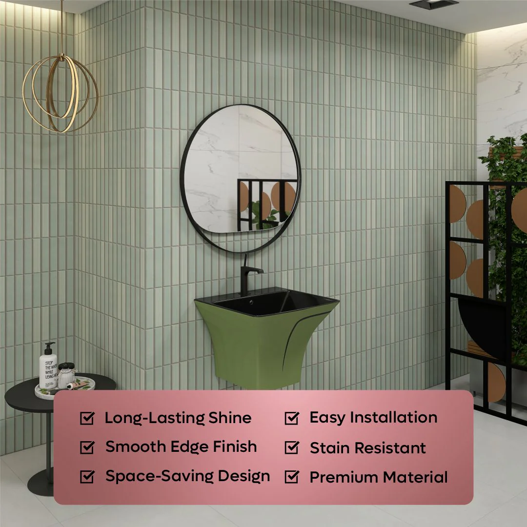 Designer One Piece Half Basin (Cubix 50) - Image 8