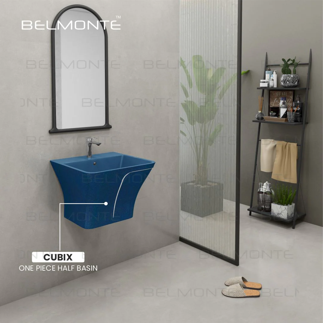 Designer One Piece Half Basin (Cubix 52) - Image 3