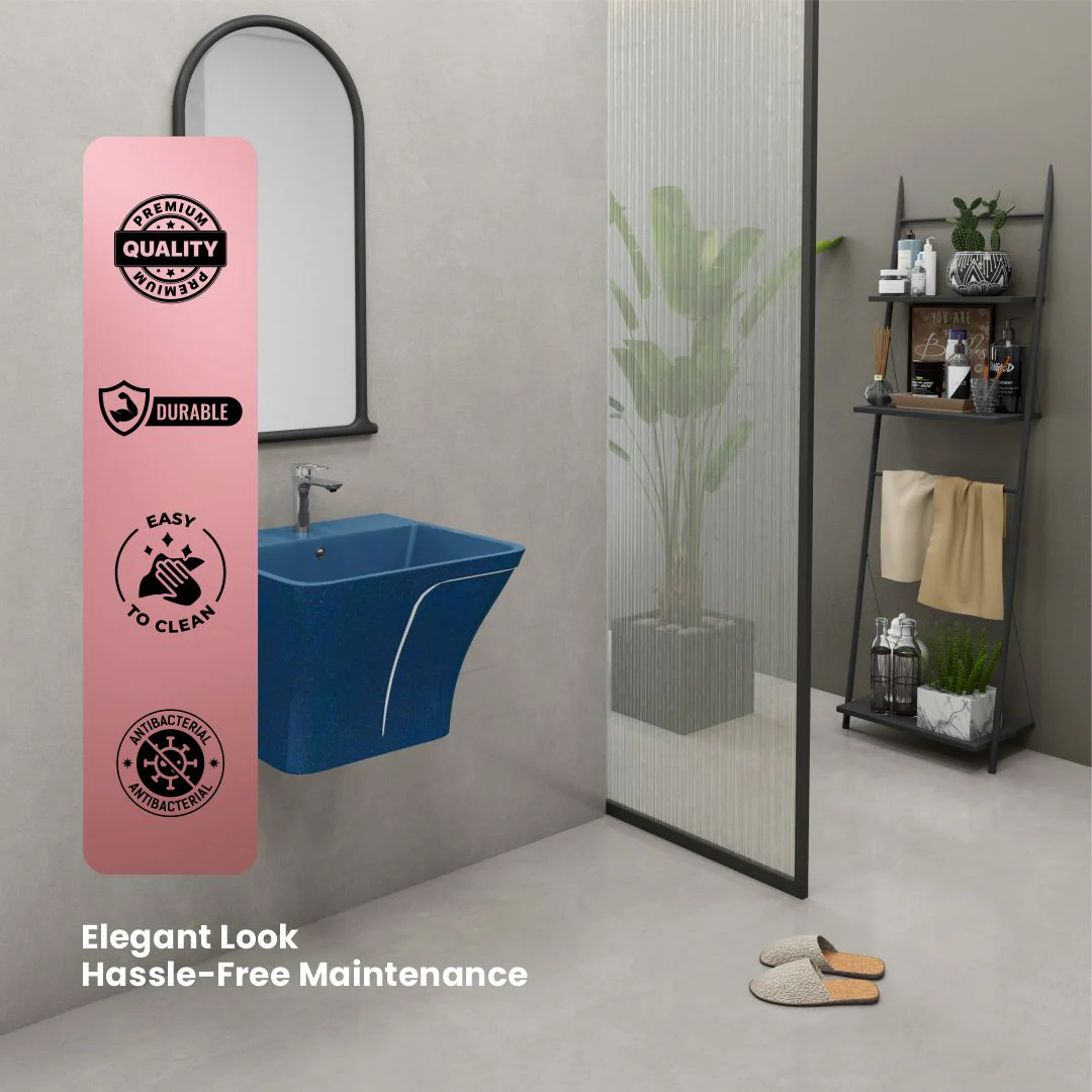 Designer One Piece Half Basin (Cubix 52) - Image 6