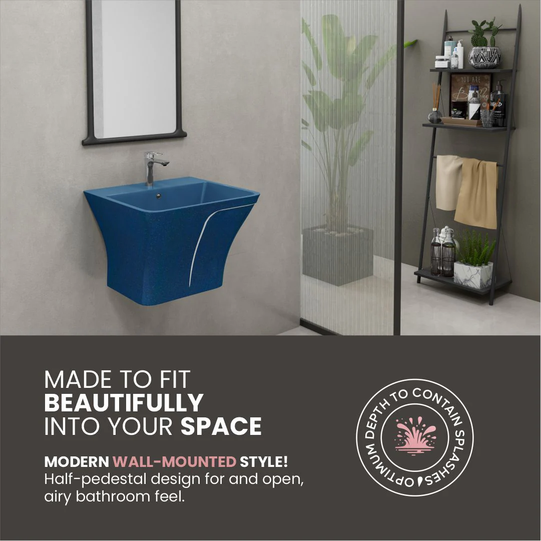 Designer One Piece Half Basin (Cubix 52) - Image 7